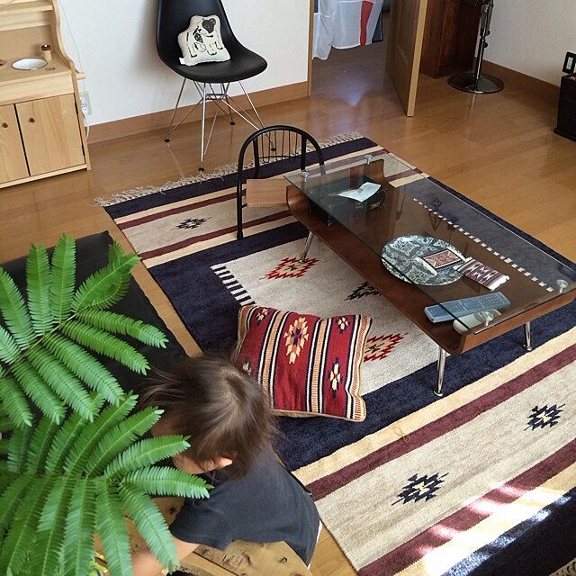 mura-ayuの-アジアンテイスト　おしゃれなキリムラグ　100×140の家具・インテリア写真