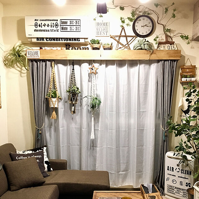 airararaのニトリ-遮光2級カーテン(レーナ グレー 100X178X2) の家具・インテリア写真