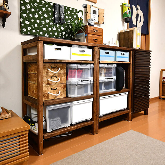 carbonaraのニトリ-収納ケース Nインボックス(W) ハーフ(ターコイズブルー) の家具・インテリア写真
