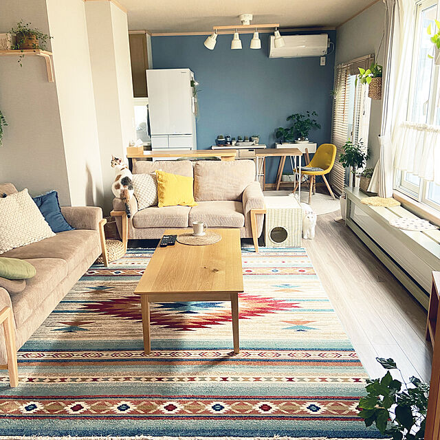 miwaのグループストア-ソファーサイドキャットハウス ラタン風 キャットベッド クッション付きの家具・インテリア写真