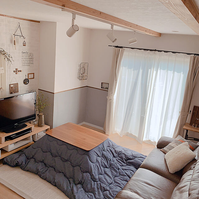 shiiiiponの-北欧家具風こたつテーブル 幅105cm　長方形（ケニー1050）「KENNY」木製ウォールナット　シンプルモダン ヴィンテージテイスト[k]の家具・インテリア写真