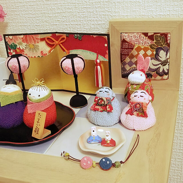 BuBuの-ぼんぼり 大 （8.5cm） 一対 雛人形 小道具 自由に飾ってオリジナルひな人形に 雛人形 小物 道具 単品 ボンボリ 雪洞 ちりめん おしゃれ 小さい 人気 ミニチュア ミニ お雛様 ひな祭り 飾り 京都 日本製の家具・インテリア写真