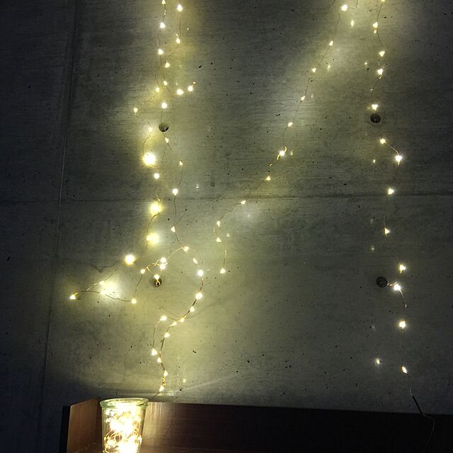 mariry_jjの-Patech イルミネーションLEDライト　全長10M　LED100灯 点灯6パターン・コントローラ付　防雨仕様　(温白・金(シャンパンゴールド))の家具・インテリア写真