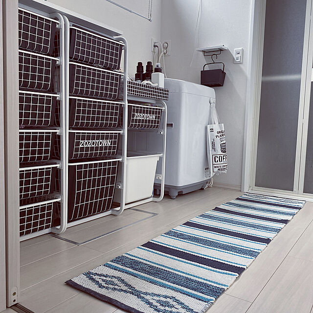 mikanのイケア-IKEA/イケア ALGOT フレーム/ワイヤーバスケット6個/トップシェルフ, ホワイトの家具・インテリア写真