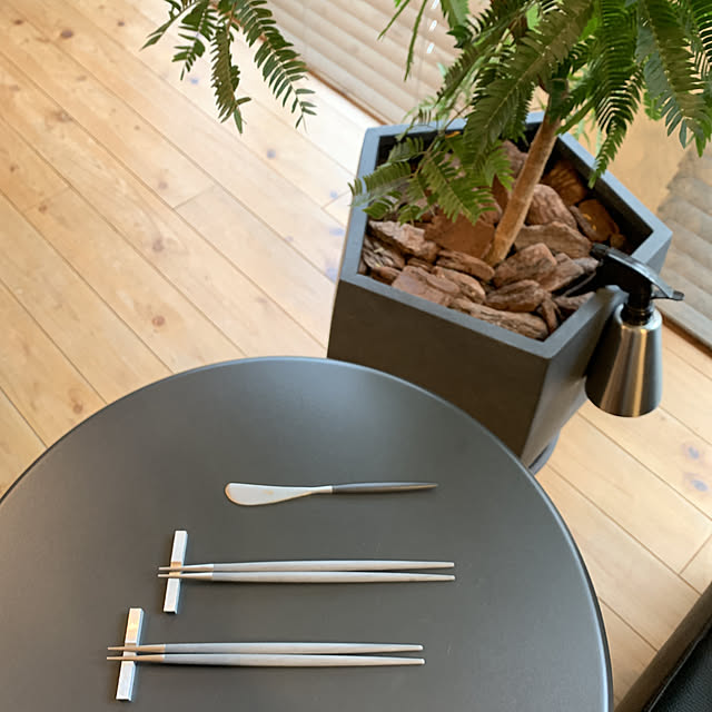 natsuの-【お盆もあす楽】クチポール Cutipol GOA ゴア 箸 ＋ 箸置きセット グレー Chopstick Set Grey Stainless お箸 チョップスティック カトラリー あす楽の家具・インテリア写真