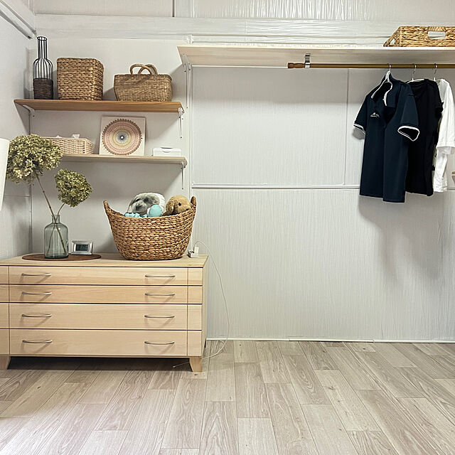 yukarimamaのナサ流通企画-桐チェスト モダンスタイル 4段 白木 桐天然木 日本製 HI-0053の家具・インテリア写真
