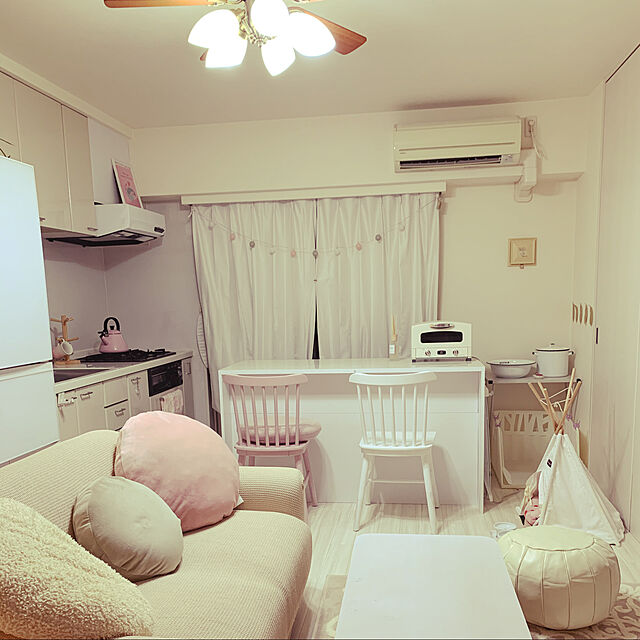 marrorinの-インド綿 ペット用ティピーテント オフホワイト イヌ ネコ ハウスの家具・インテリア写真