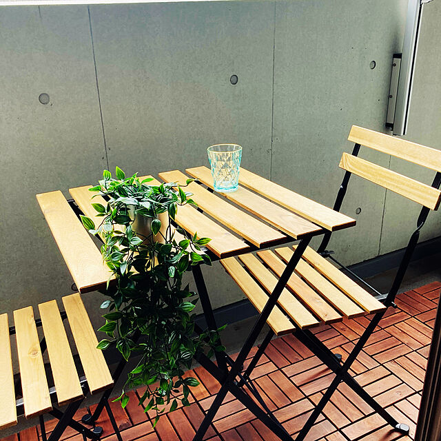 kerorinのイケア-TÄRNÖ テルノー テーブル＆チェア2脚 屋外用の家具・インテリア写真