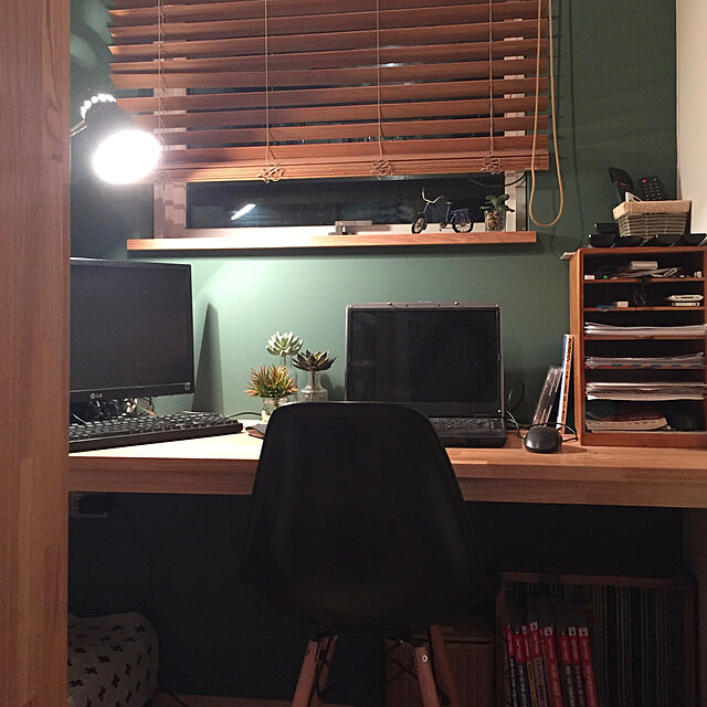 yukariの-木製ブラインド よりも操作が軽く リーズナブルなニチベイ バンブーブラインド 竹製ブラインド コード式 幅30～50cm×丈121～140cmの家具・インテリア写真