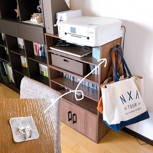asaのニトリ-オープン本棚(アデル120BS DBR) の家具・インテリア写真