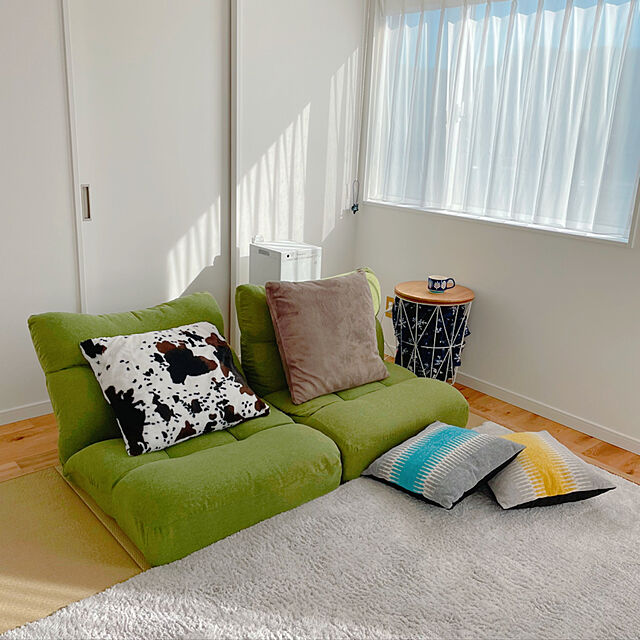obuta47300のニトリ-つながるポケットコイル座椅子(レガ YGR) の家具・インテリア写真