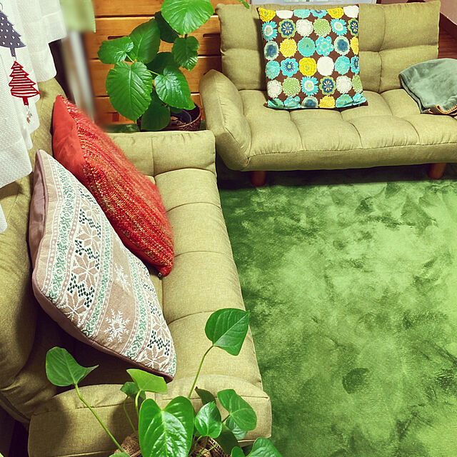 mommyのエフェクト-クッションカバー 45 × 45 cm ポップドロップ おしゃれ クッション カバー シート日本製 綿100％ 洗える ブラウンの家具・インテリア写真