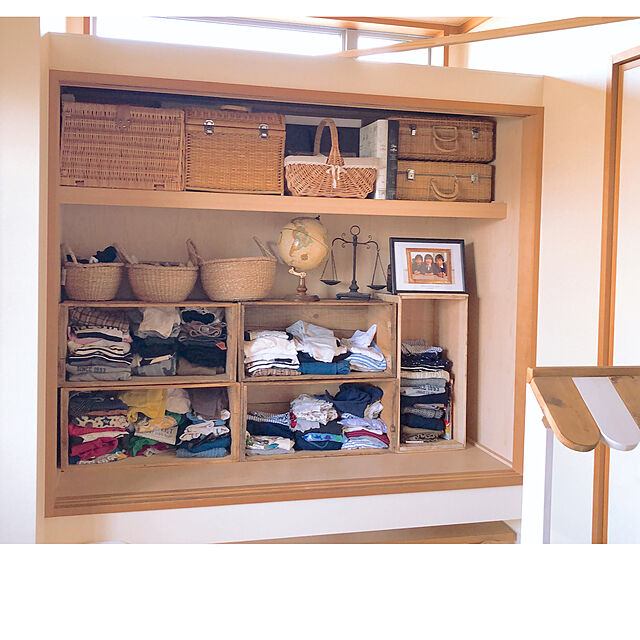 Mariの-赤ずきんちゃんバスケットLサイズ 帆布付き35×25×h15（取っ手まで30）の家具・インテリア写真