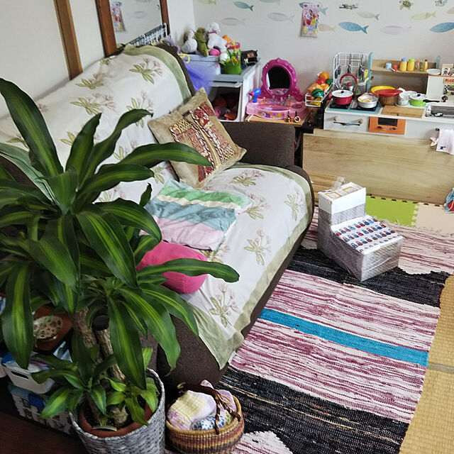 mabatakiのニトリ-布張りソファ(ノアーク BR) の家具・インテリア写真