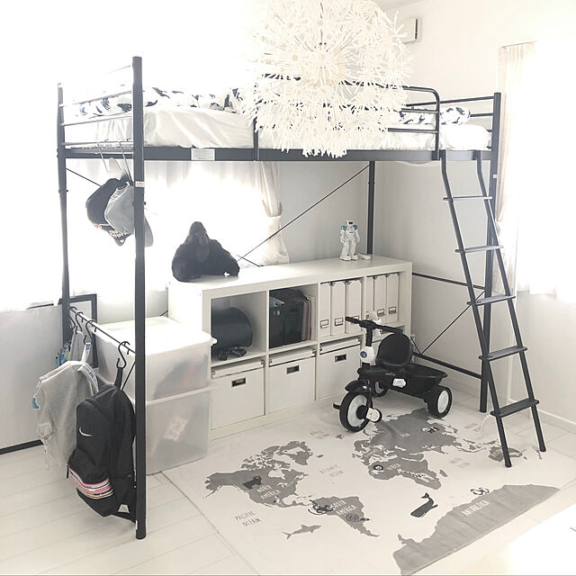 itsumiiiのイケア-【IKEA -イケア-】KALLAX - カラックス - オープンシェルフ ユニット ホワイト 77x147 cm (203.518.84)の家具・インテリア写真
