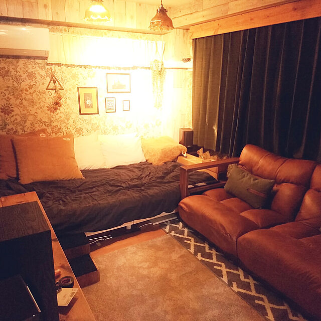 maaaaroのニトリ-ひもなしラクラク掛ふとんカバー シングル(NグリップアースBK S) の家具・インテリア写真