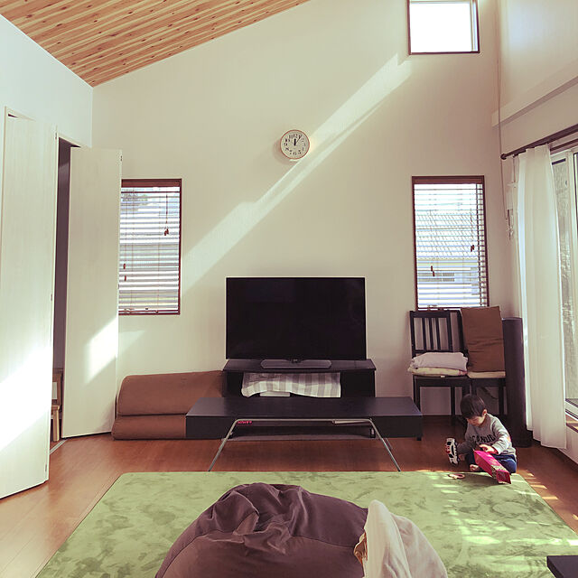 anaseiのニトリ-ビーズソファカバー 大(ソリッド2BR) の家具・インテリア写真