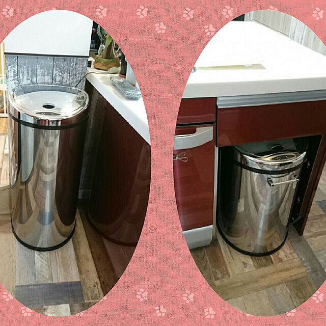 8318のアイリスオーヤマ(IRIS OHYAMA)-アイリスプラザ ゴミ箱 センサー付き 48L 自動開閉 キッチン 生ゴミ ふた付き(45リットルゴミ袋対応) ブラウンの家具・インテリア写真