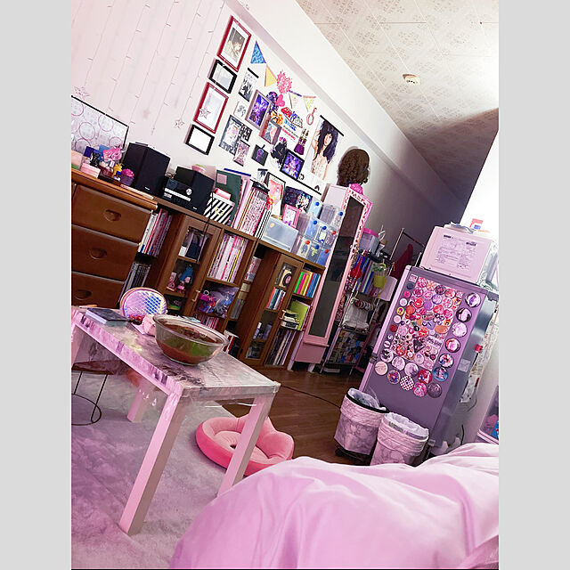 machikoooのホームテイスト-ミラー付き ドレッサー 【Charme】 シャルム 収納棚付き MTD-1540 ピンクの家具・インテリア写真