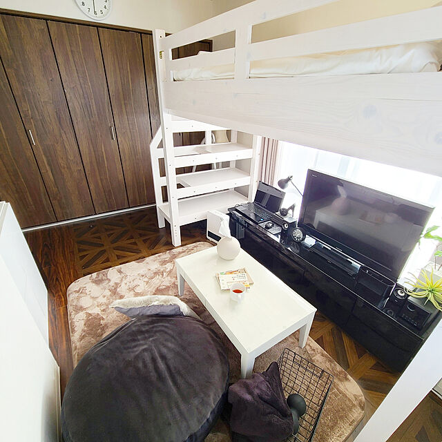 asokosamaのニトリ-ふっくらウレタン入り吸湿発熱+蓄熱ラグ(NウォームSPo-i MO 185X185) の家具・インテリア写真