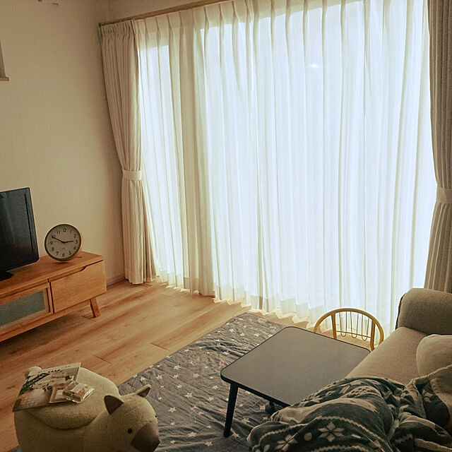 lovelyyuzuのニトリ-3人用電動布張りリクライニングソファ(ピュール BE) の家具・インテリア写真