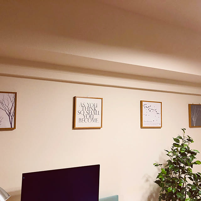 Naoyaの-ファブリックパネル 30×30cm シンプル 北欧 ファブリック インテリア アート パネル リーフ 植物 正方形 かわいい ボタニカルスタイル 16種類 サンサンフーの家具・インテリア写真
