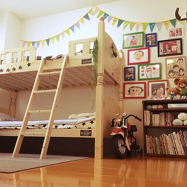 ITSの-2段ベッド 二段ベッド RUSCAL ラスカル 分割可能 子ども用 コンパクト ロータイプ 子供 おしゃれの家具・インテリア写真