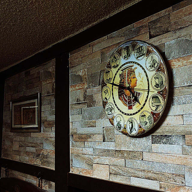 kobakissaのChovy-Chovy 掛け時計 置き時計 北欧 おしゃれ かわいい サイレント 連続秒針 壁掛け時計 インテリア エジプト レトロ 民族風 個性 部屋装飾 子供部屋 プレゼントの家具・インテリア写真