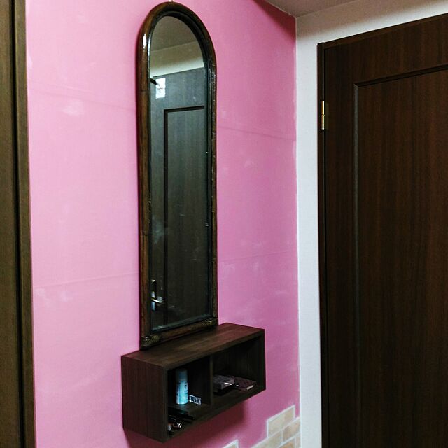 Manamiの無印良品-無印良品　壁に付けられる家具・箱・幅４４ｃｍ・タモ材／ブラウン　幅４４×奥行１５．５×高さ１９ｃｍの家具・インテリア写真