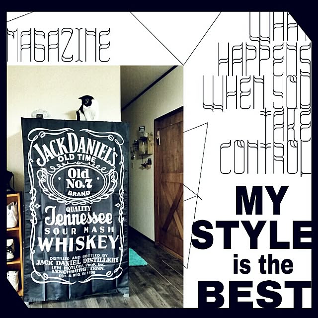 COAの-リアル・フラッグ 旗 ポリエステル製 JACK DANIEL'S ジャックダニエル セレクト [ アメリカン雑貨 / ガレージ / インテリア / メール便対応 ]の家具・インテリア写真