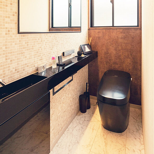 Yumiの-###INAX LIXIL セット品番【YHBC-G20H+DV-G218H】ノーブルブラック/ノーブルトーブ 便器 サティスGタイプリトイレの家具・インテリア写真