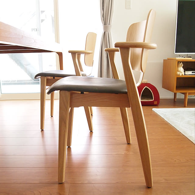 may39の-【0111】アルテック / ドムス チェア オーク革張り ルクソール グレー [artek / Domus Chair]の家具・インテリア写真