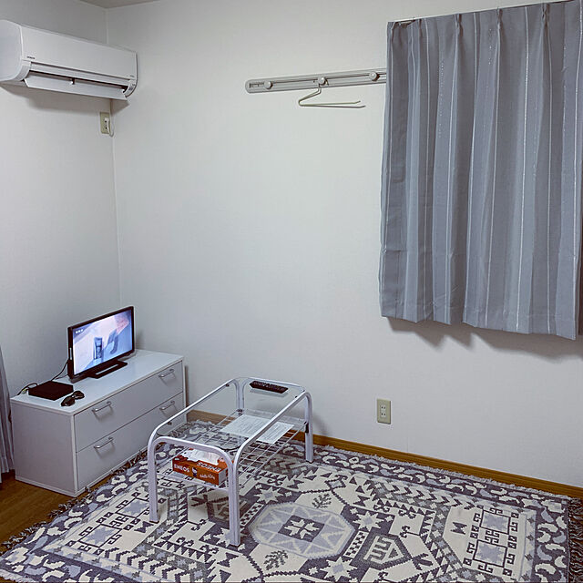 mskのニトリ-遮光2級カーテン(スロウ グレー 100X135X2) の家具・インテリア写真