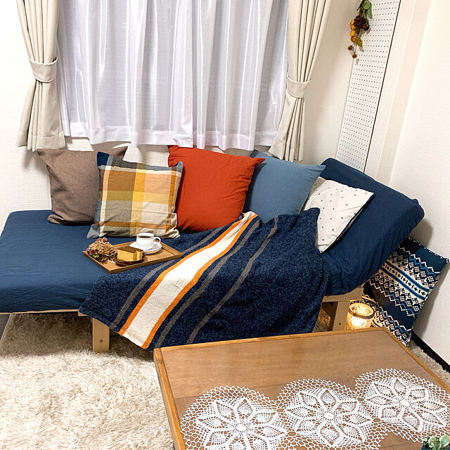 pouのニトリ-枕カバー(フラノレター) の家具・インテリア写真