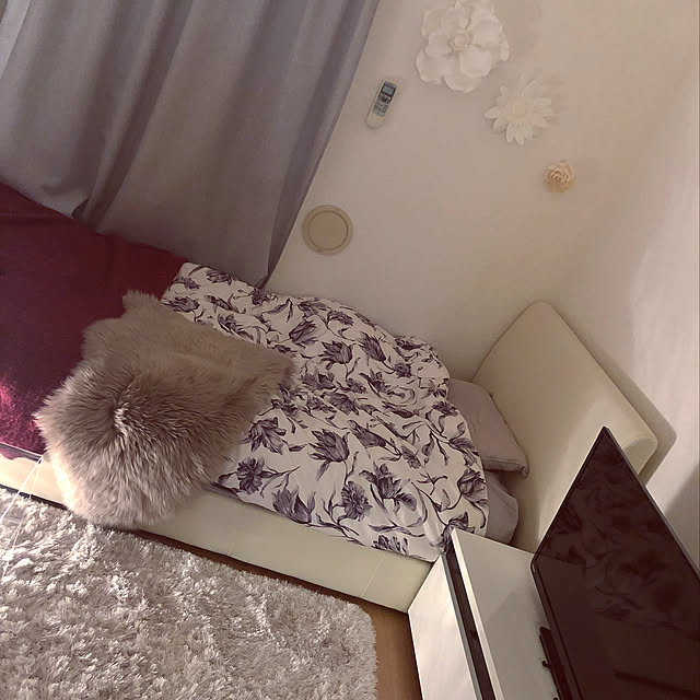 haruのニトリ-シングルベッドフレーム(バッソ DBR) の家具・インテリア写真
