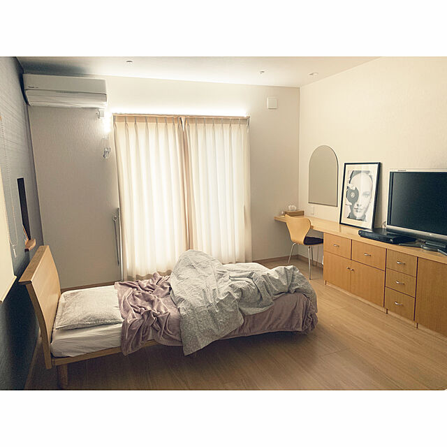 TOMOのニトリ-マルチすっぽりシーツ シングル(コットンウォッシュ WH S) の家具・インテリア写真