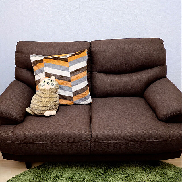 Shimaのニトリ-2人用布張りソファ(キャッツ3 DBR) の家具・インテリア写真