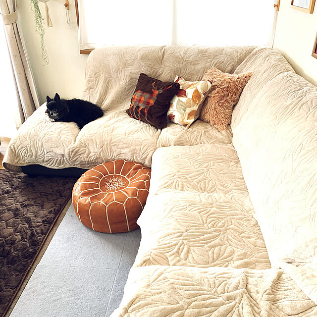 eriのニトリ-布張りカウチソファ (ウォール3KD RC GY) の家具・インテリア写真