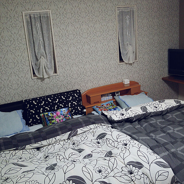 uki-uki77のニトリ-綿100% 掛け布団カバー ダブル(ジュビア D) の家具・インテリア写真