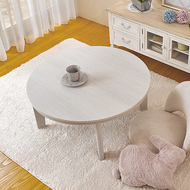 i-studioの萩原-Garza(ガルサ)　カジュアルこたつテーブル　丸　幅80cm m11576の家具・インテリア写真