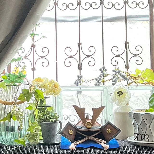 Kuniの-ブリキマグポット カップソーサー Sサイズ おしゃれ アンティーク ヴィンテージ 鉢の家具・インテリア写真