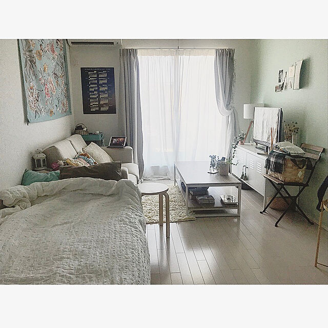 Yukoの無印良品-ソファ本体・２シーター・ウレタン・ポケットコイルの家具・インテリア写真