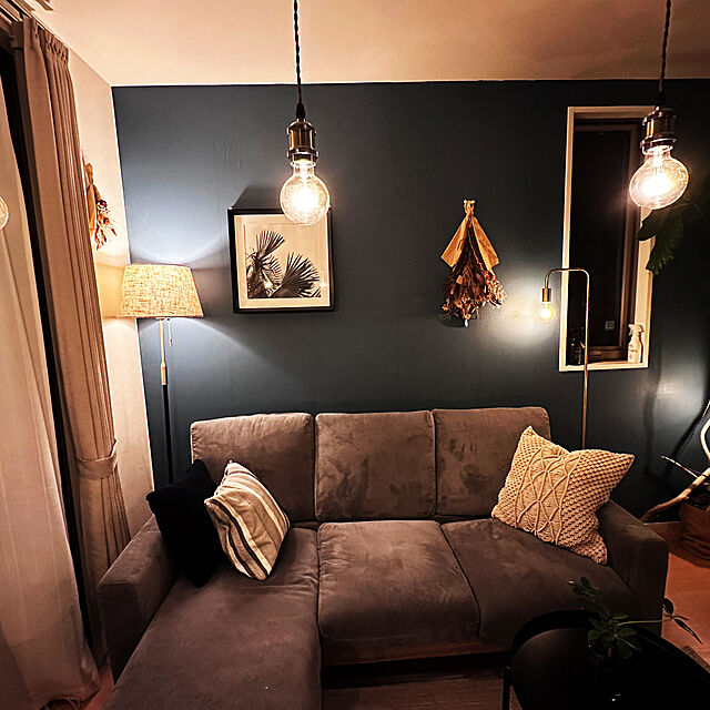 t2_555のニトリ-カウチソファ(アウロス3 DGY) の家具・インテリア写真