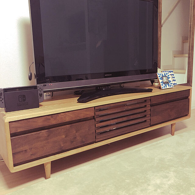 mugiの柏木工-TVボード(1400ウォルナットL)の家具・インテリア写真
