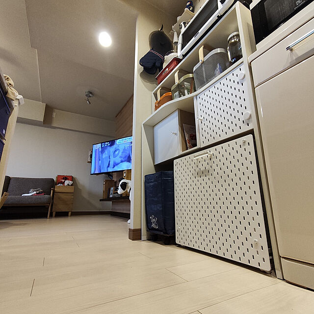 Hikoのイケア-KALLAX カラックス インサート 有孔ボード付きの家具・インテリア写真