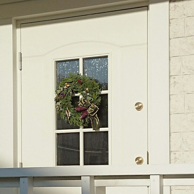oug_msh15の-フレッシュクリスマスリース Luxe 30cm コニファーリース 針葉樹のリース グリーンクリスマスの家具・インテリア写真