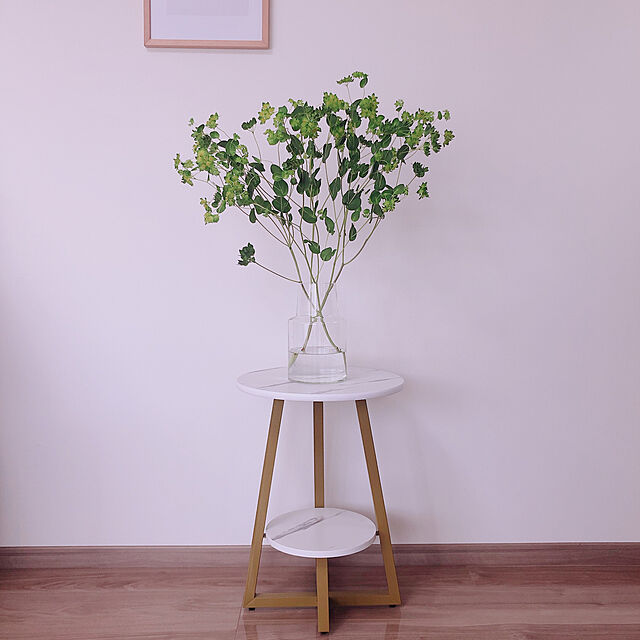 k-roomの-【予約販売品】サイドテーブル 丸 おしゃれ 白 北欧 テーブル  ナイトテーブル ミニテーブル かわいい ホワイト  幅40cm 高さ55cmの家具・インテリア写真