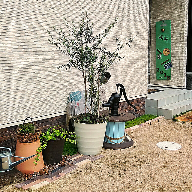 H+M+S...HappyLife...の尾上製作所-じょうろ ジョウロ 4L おしゃれ 日本製 トタン 如雨露 アンティーク かわいい 散水 ジョーロ 園芸 ブリキの家具・インテリア写真