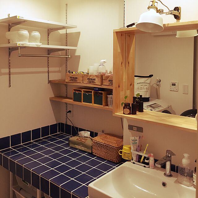 yanのIKEA (イケア)-IKEA(イケア) ALGOT フレーム メッシュバスケット3個 トップシェルフ ホワイトの家具・インテリア写真