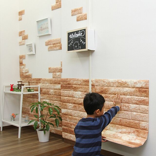 kabegamifactoryの-発泡スチロール 壁材 レンガ 壁用 クッションブリック 壁紙 クッションレンガシートの家具・インテリア写真